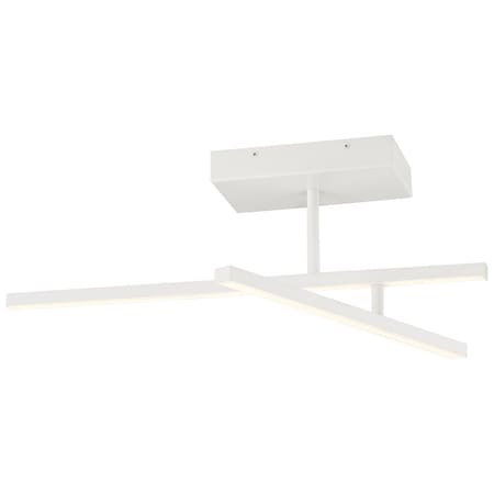 Access Lighting Duo, Adjustable LED SemiFlush, Matte White Finish, Acrylic Lens Acrylic 63077LEDD-MWH/ACR